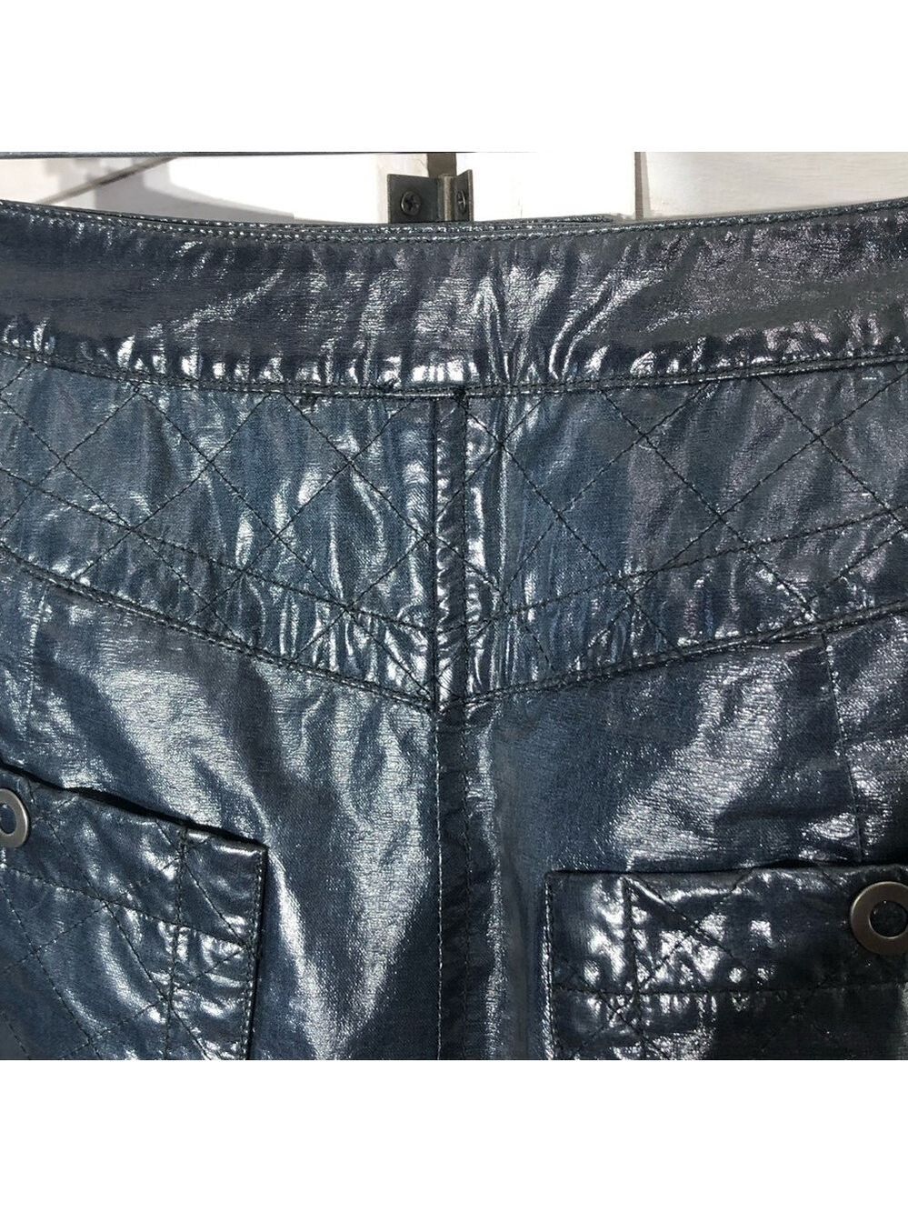 Free People Leather mini Skirt pockets zip cocktail clubbing festival rocker S - Picture 4 of 10